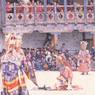 Dance of the Wrathful deities (gTum rngam), monkswith linga, dance arena, Paro Tshechu (tshes bcu), 3rd day
