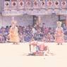 Dance of the Wrathful deities (gTum rngam), monksdestroying the linga, dance arena, Paro Tshechu (tshes bcu), 3rd day