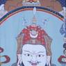 Thangka of Guru Rinpoche and his Eight manifestations: Guru and Amitabha, Paro Tshechu (tshe bcu), early morning 5th day