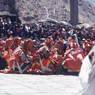 Dance of wrathful deities  from the entourage of Guru Rinpoche (Tshogs gling) performed by, Paro Tshechu (tshe bcu), 5th day
