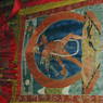 Embroidered thangka of Vajrayogini in the Assembly Hall.