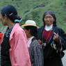 Tibetan pilgrims at Katok monastery.