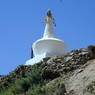 A stupa along a ridge.