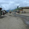 A Tibetan village that has sprung up along the road.
