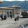 Tibetans in a roadside village.