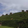 Tibetan houses along a ridge.
