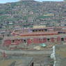 The new Assembly Hall ['du khang] for the Larung Gar [bla rung gar] Nunnery under construction.