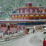 People entering the Assembly Hall of the Lay Religious Center Larung Gar [bla rung gar].