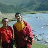 Tseko [tshe kho] and a young incarnate lama from Zhechen Monastery [zhe chen dgon].