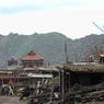 The central area of Larung Gar [bla rung gar] as viewed from the monastic residential area at the valley's far end.