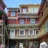The courtyard and building to the right of the residencee of Khenpo Jigme Phuntsok, the founder of Larung Gar.