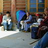Chinese pilgrims waiting to see Khenpo Jigme Phuntsok, the founder of Larung Gar.