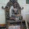 A Buddha statue under construction.