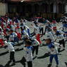 Orphanage children doing daily exercises.