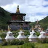 Field of stupas near the monastery.