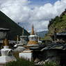 Field of stupas near the monastery.