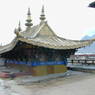 The bronze roof of one of the temple buildings.
