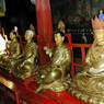 Bronze statues of various Sakya lamas in the Assembly Hall. ??