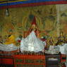 A bronze statue of Longchen Rabjampa and other buddhas.