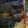 A large statue of the Buddha Amitayus, the principal image in the Tsepak Chapel.