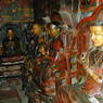 Statues of Sakya lamas in the Sakya Lineage Chapel.