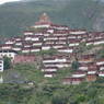 A view of Pelyul Monastery and Zangdok Pelri Temple from Pelyul city.