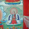 Close up of Khepa Nyibum in the mural of the early masters of the Longchen Nyingthik Lineage.