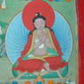 Close up of Melong Dorji in the mural of the early masters of the Longchen Nyingthik Lineage.