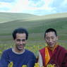 David Germano and Professor Tenzin Gyatso, member of the Board of Directors of Larung Gar.