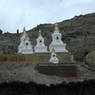 Stupas built on the hill just above the North Complex.