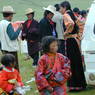 Tibetan children and adolescents at the festival site.