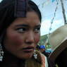 Close up of a young Tibetan woman.