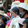 Tibetans watching performances on the field.