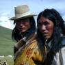 Two long haired Tibetan nomad men.