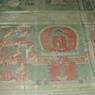 A scene depicting Shakyamuni Buddha and various disciples on the walls of the inner circumambulation corridor.