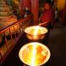 Butter lamp offerings in the Buddha of the Three Times Chapel