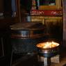 Water pot and butterlamp in Assembly Hall of Tsha Regional House