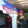 Monk of 'Khor chags dgon pa painting in third floor of Ka brgya lha khang