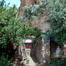 Entrance to retreat hut, Rtags bstan hermitage