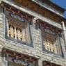 Window on building in Lhagang town.&nbsp;