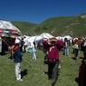 People at the Lhagang Horse Festival.&nbsp;