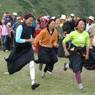 Women racing at Lhagang Festival.&nbsp;