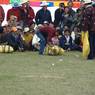 Tibetans competing at game during Lhagang Festival.&nbsp;