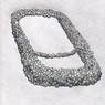 Type II.2c. Heaped-stone wall enclosure; a reconstruction of the basal structural elements (drawn by Kleo Belay)
