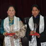 Number one and number two winners of Shem Women's Writing Competition