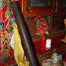 A holy substance of Khadi Ka Monastery, a wooden  tube thats to carry Tsampa and other provisions for long trips