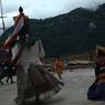 Dancing circumambulating Guru statue ehich is under construction at Takila