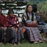 Old ladies watching Nubchham sitting on the base of chorten infront of Lhakhang