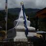 Stupa decorated for the Tsechu festival