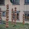 The designs made out of earthen pots
